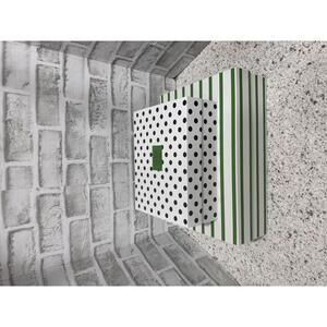 NEW Kate Spade Set of Two Decorative Polka Dot and Striped Nesting Storage Boxes